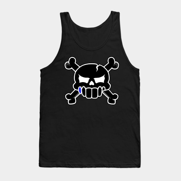 Skully noir Tank Top by Hoofster